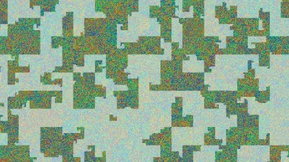 Blue, green, red and yellow pixel map of genome code.