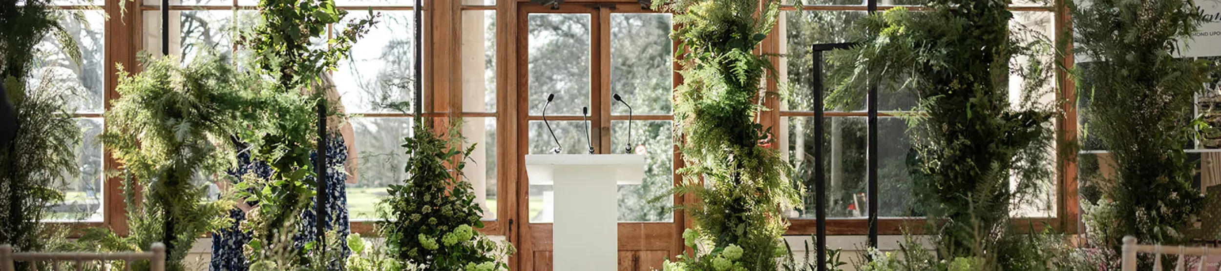 Ceremony set-up at Nash Conservatory © Mark Bothwell