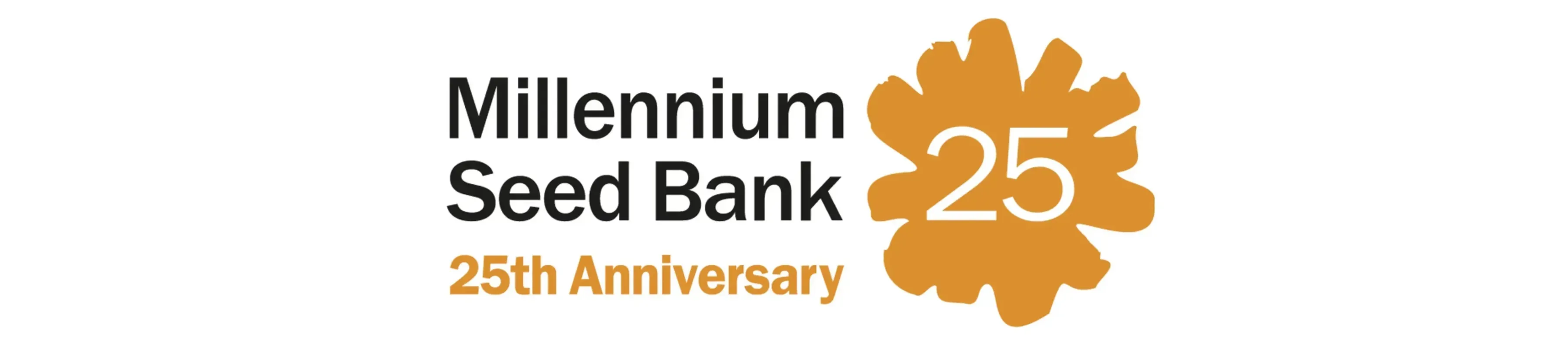 A logo for the twenty-fifth anniversary of the Millennium Seed Bank at Wakehurst